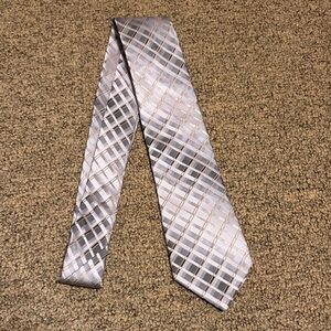 Bugatti Silver Checkered Men's Tie